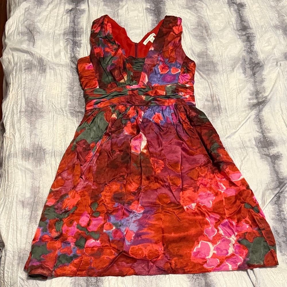 Floral Red and Pink Dress